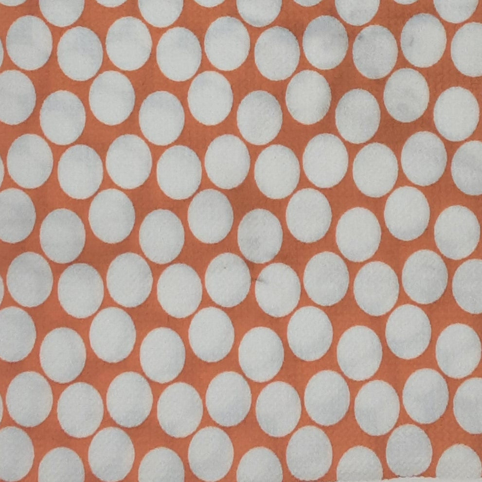 PEACH/IVORY 6141-D129DOTSYDU DIF BCKGR Bubble Bullet Print