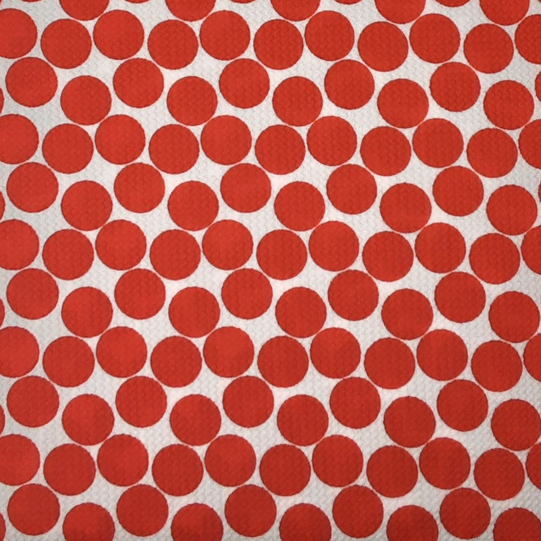 IVORY/FLAME 6141-D129 DOTSYDU DIF BCKGR Bubble Bullet Print
