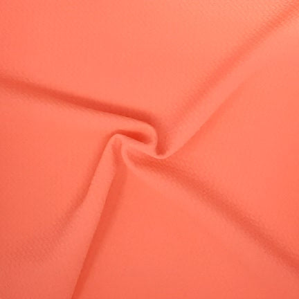 Neon Coral Solid Bubble Bullet Fabric
