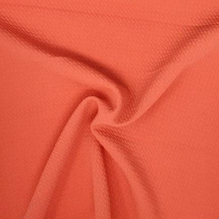 Peach Coral Solid Bubble Bullet Fabric
