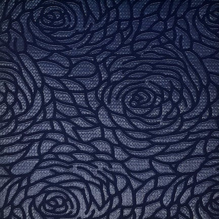 NAVY Bubble Bullet Embossed Floral