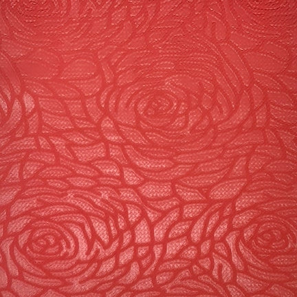 Red Bubble Bullet Embossed Floral