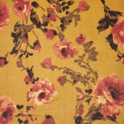 Dijon Foggy Foil Floral Print 58/60" DTY Brushed Fabric