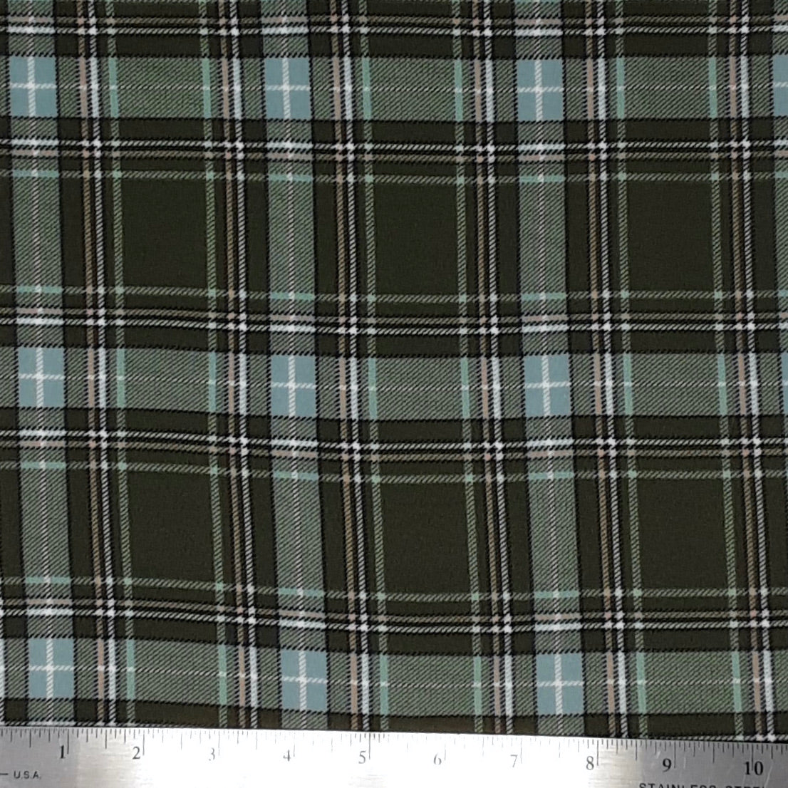 OLIVE KNT2100-Q10303 DTY BRUSHED CHECKERED DTY Brushed Fabric