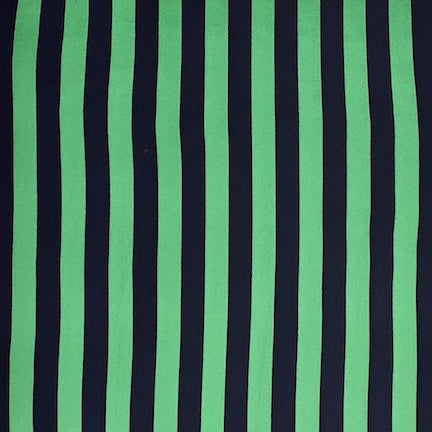 Super Stripe Green/Black DTY Brushed Fabric 