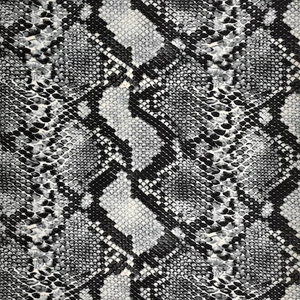 Simple SnakeSkin Grey/Black DTY Fabric