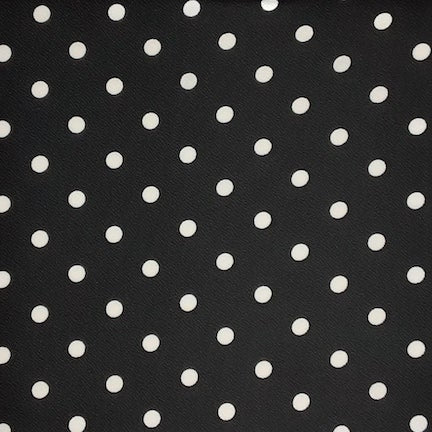 Polka Dot Black/White Liverpool Fabric