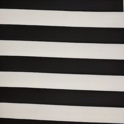 Wide Stripe Black/Off white Liverpool Fabric
