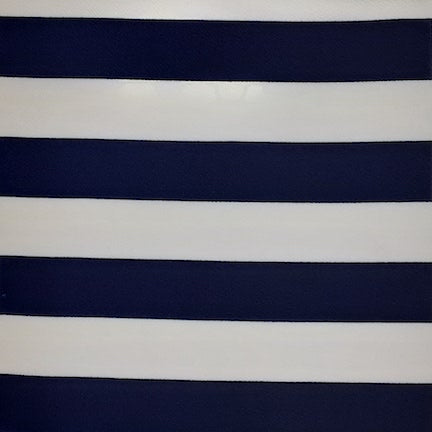 Wide Stripe Navy/Off white Liverpool Fabric