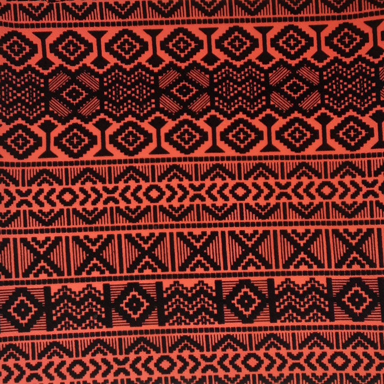 CORAL/BLACK 6136-G441-TICKET TO RIDE Liverpool Fabric