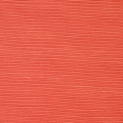 Hot Coral Pleated Fabric Solid
