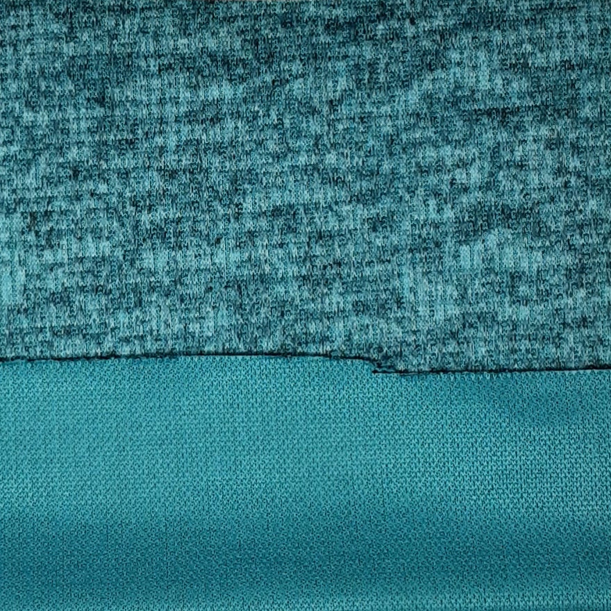 Tile Blue Sweater knit T/R Brushed 4x2 Rib