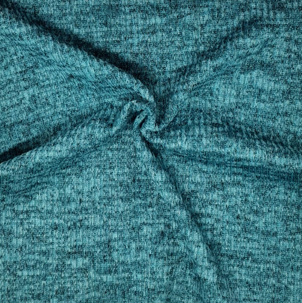Tile Blue Sweater knit T/R Brushed 4x2 Rib