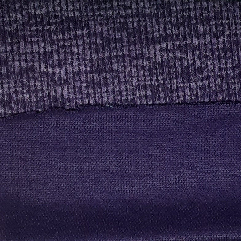 Purple Plumeria Sweater knit T/R Brushed 4x2 Rib