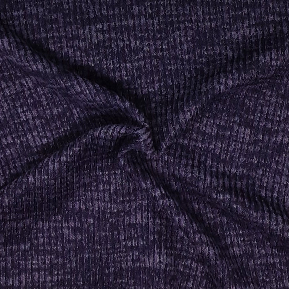 Purple Plumeria Sweater knit T/R Brushed 4x2 Rib