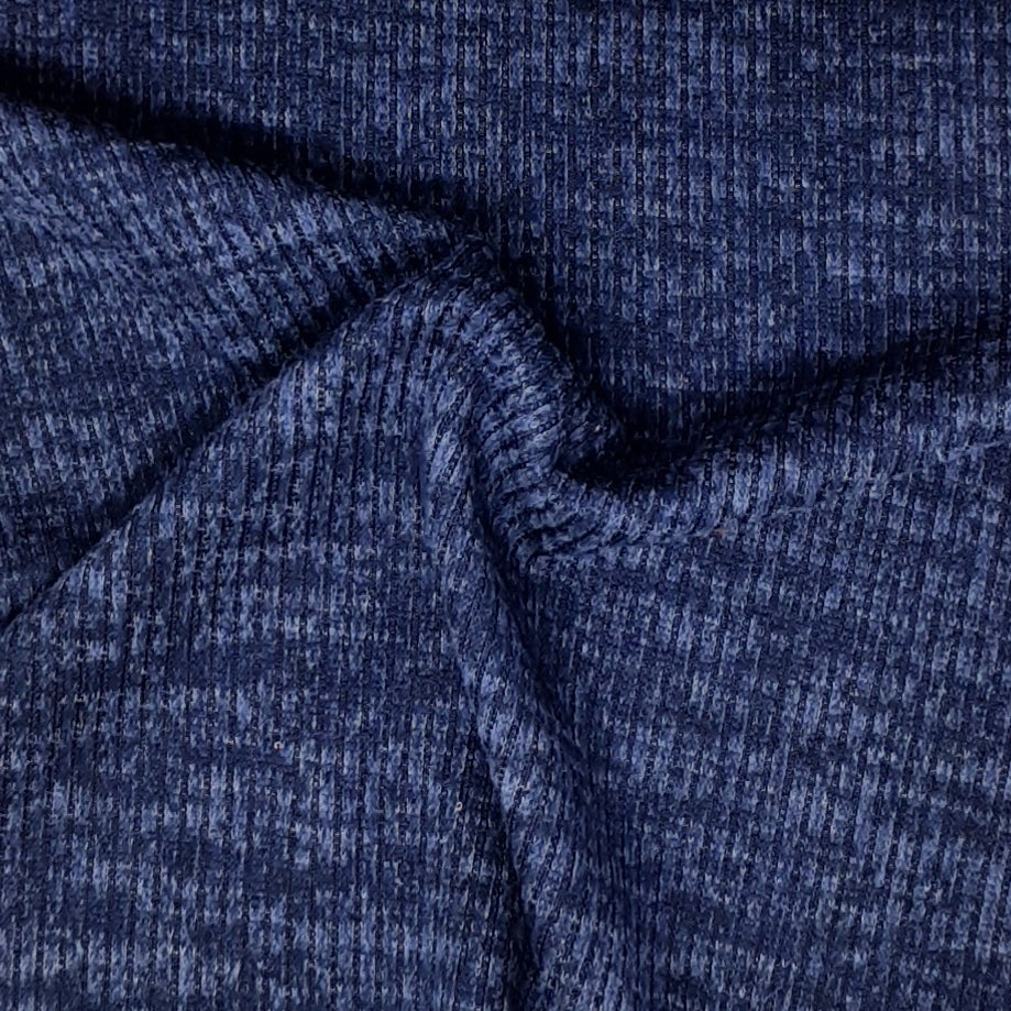Medieval Blue Sweater knit T/R Brushed 4x2 Rib