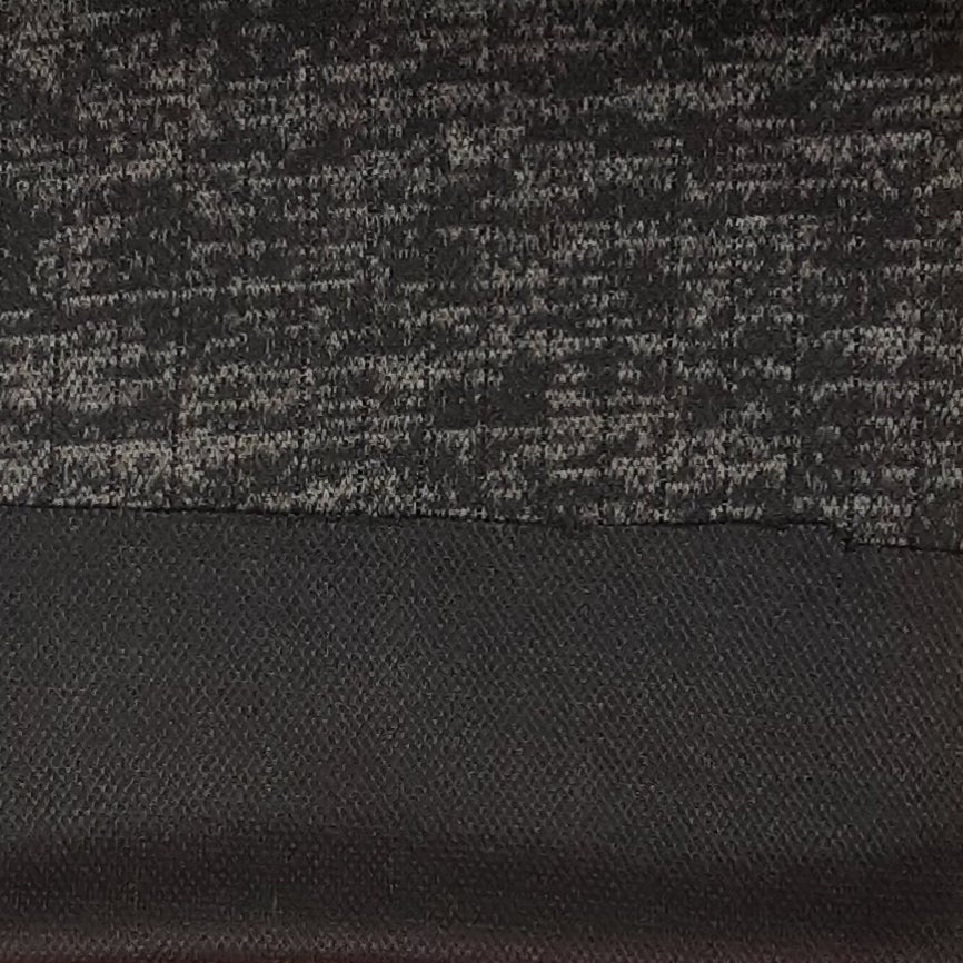 Jet Black Sweater Knit T/R Brushed 8X4 Fabric