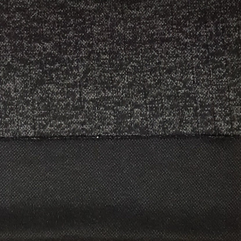 Jet Black Sweater Knit T/R Brushed 8X4 Fabric