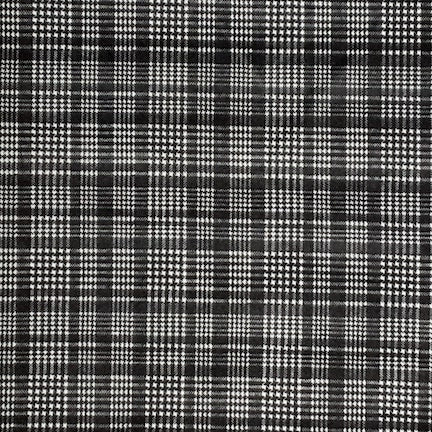 Small Plaid Black/White Techno Fabric