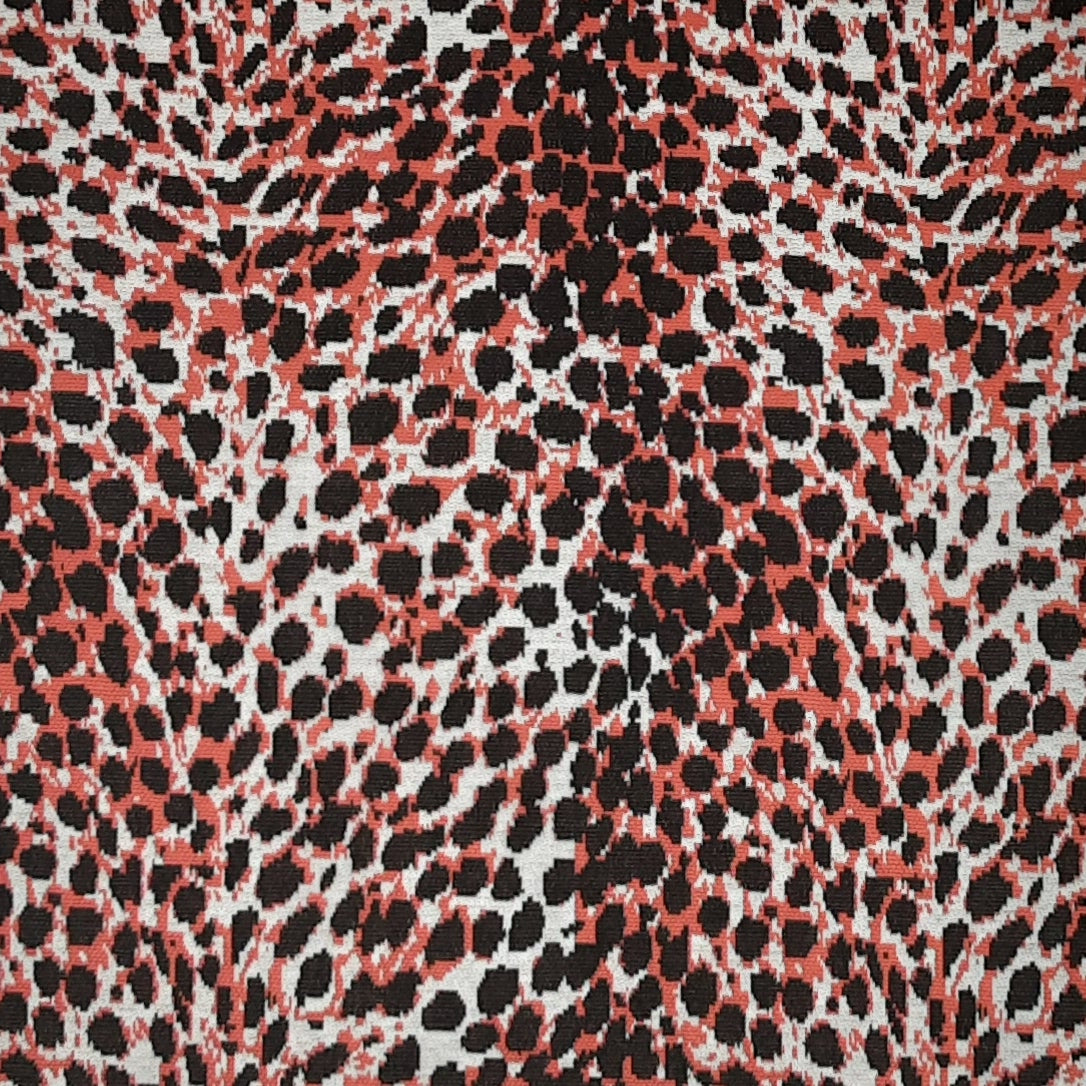 CORAL #1 40607- KNIT JACQUARD CHEETAH 58/60"
