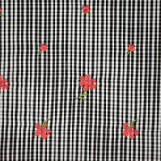 BLACK SIMPLE PLAID POLYESTER EMBROIDERY
