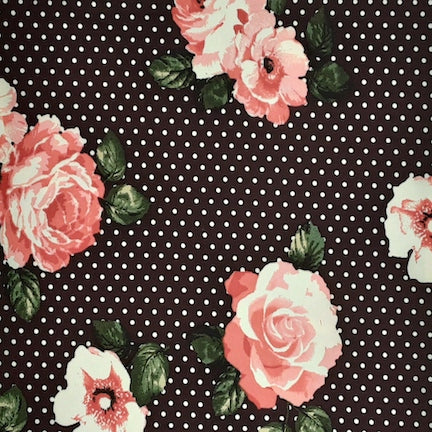 Polka Dot Garden Pink/red/burgundy DTY Brushed