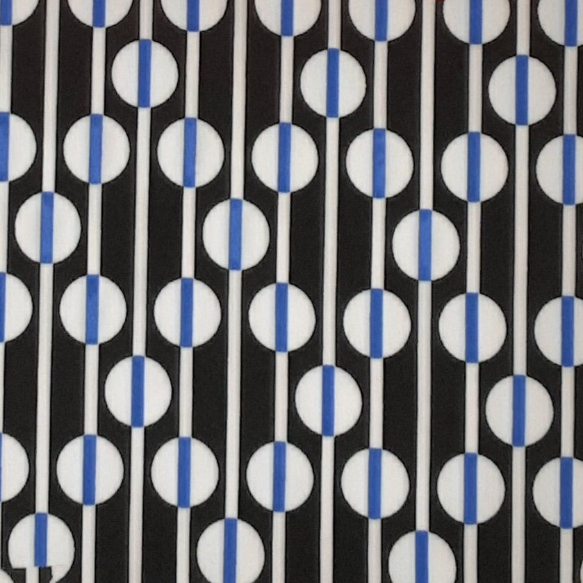 BLCK/ROYAL/IVORY 5974-OPTIC DOT TECHNO PRINT