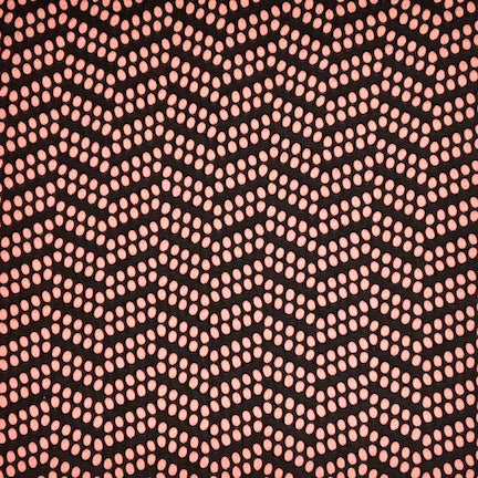 Jacquard Polka Coral/Black Aztec Chevron