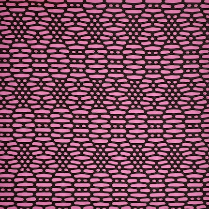 Jacquard Polka Dot Purple Wine/Black Aztec Flower