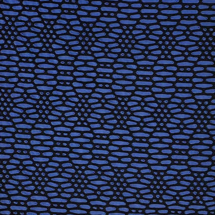Jacquard Polka Dot Twilight Blue/Black Aztec Flower