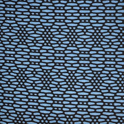 Jacquard Polka Dot Provincial Blue/Black Aztec Flower