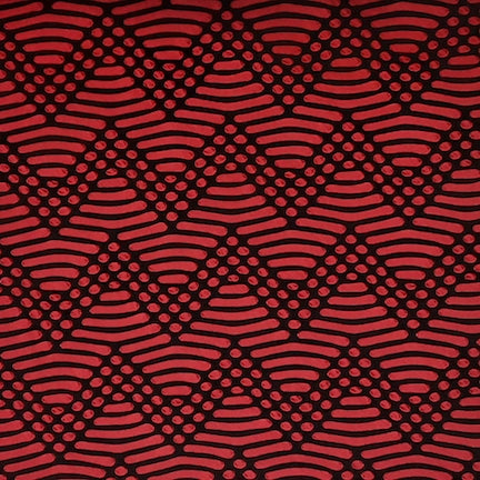 Jacquard Polka Dot Ruby Red/Black Aztec Chevron