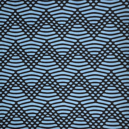 Jacquard Polka Dot Provincial Blue/Black Aztec Chevron