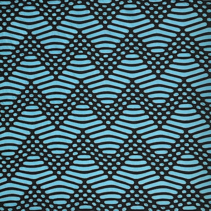 Jacquard Polka Dot Pagoda Blue/Black Aztec Chevron