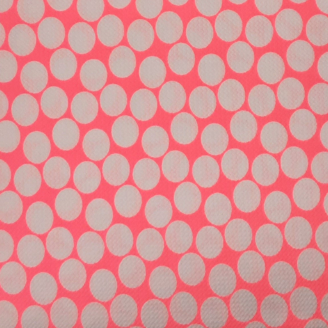 NEON PINK/IVORY 6141-D129DOTSYDU DIF BCKGR Bubble Bullet Print