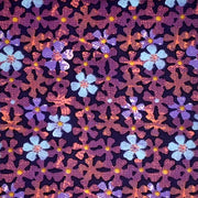 Multi Floral Purple/blue/orange Bubble Bullet Fabric