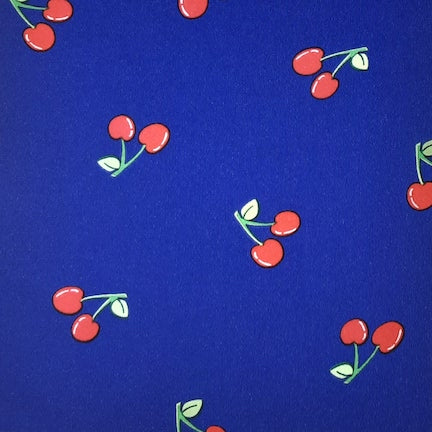 ROYAL BLUE CHERRY PRINT Bubble Bullet