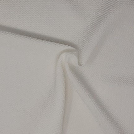 White Solid Bubble Bullet Fabric