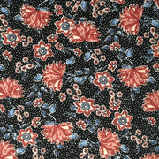 Floral Black/Multi Color DTY Brushed Fabric