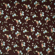 BURGUNDY/ORANGE KNT2100-DU1837 DTY BRUSHED - FLORAL