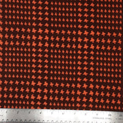BROWN KNT2100-Q01220 DTY BRUSHED HOUNDSTOOTH