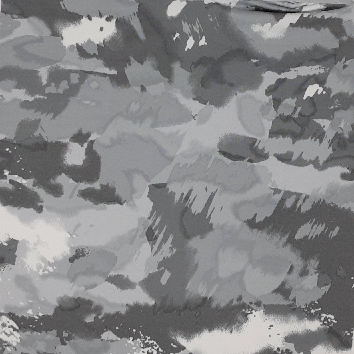 GRAY KNT2100-21077 DTY BRUSHED TIE DYE ABSTRACT PRINT