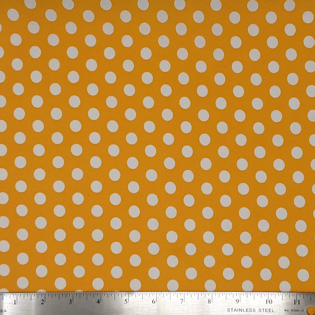 YELLOW/WHITE PO#18370S DTY PRINT POLKA DOT