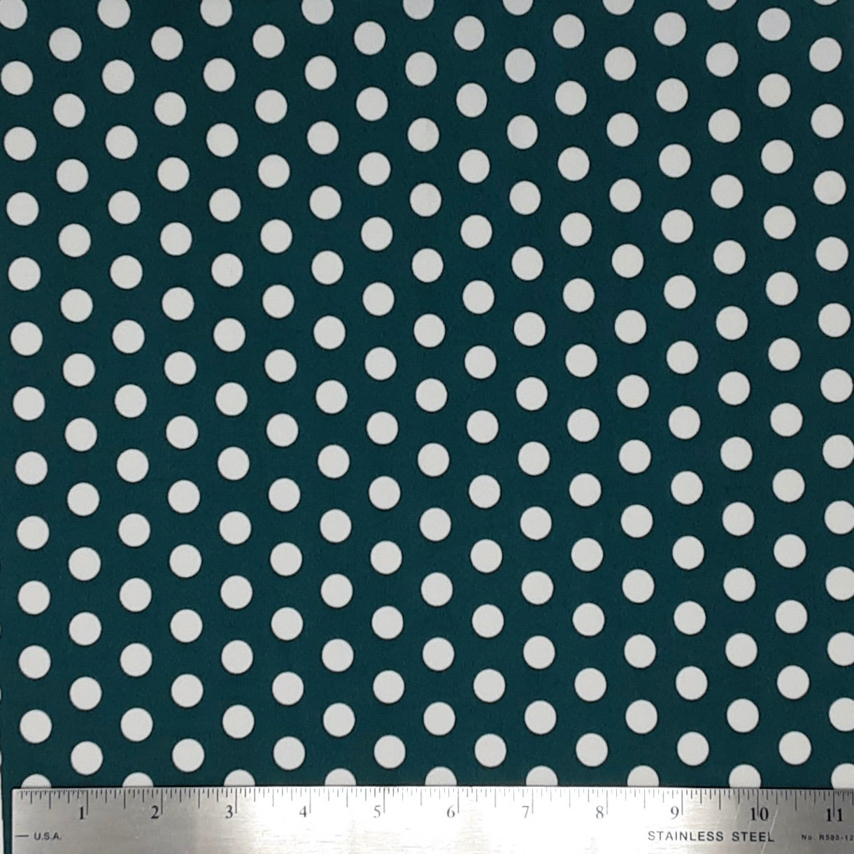CEDAR GREEN/WHITE PO#18370S DTY PRINT POLKA DOT
