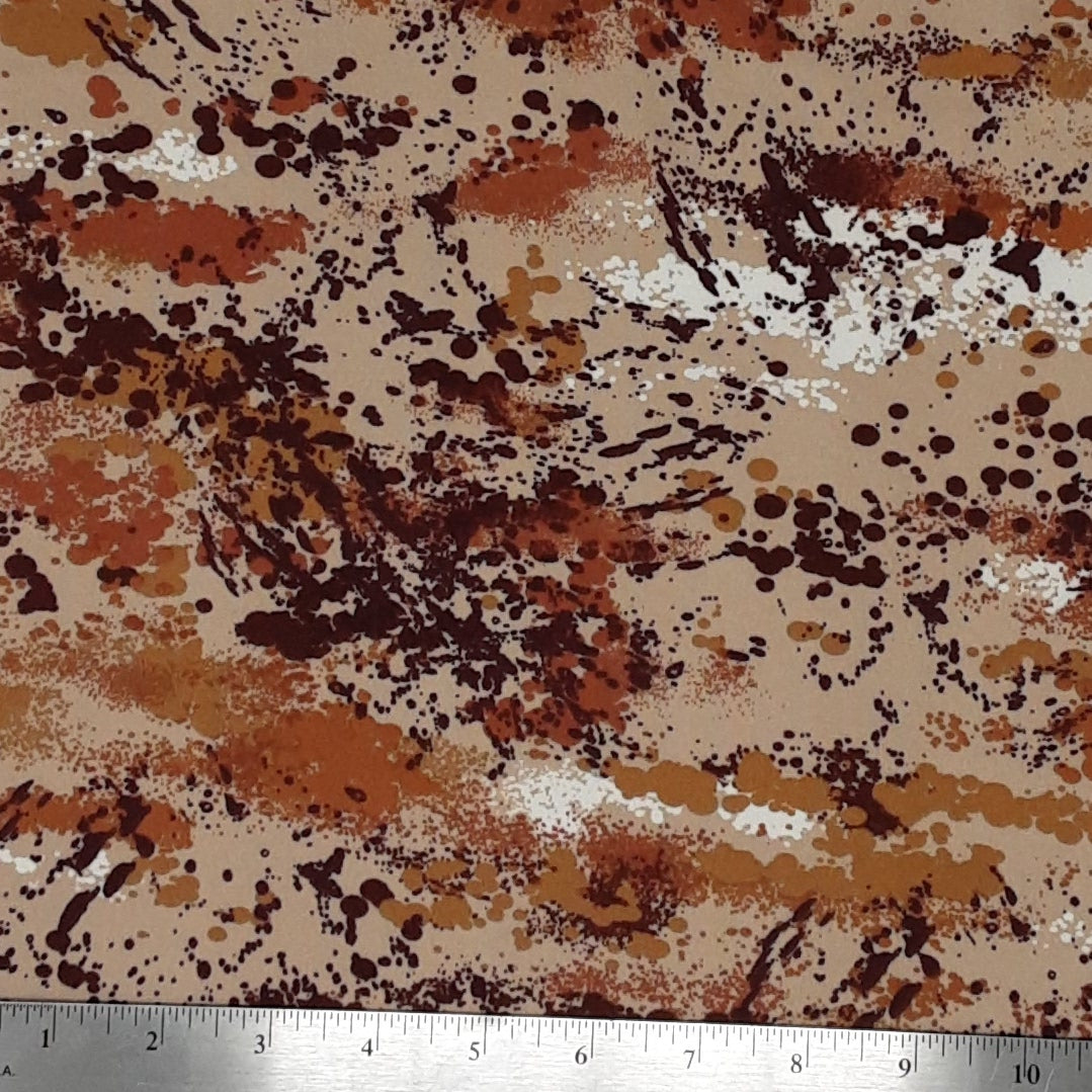 RUST KNT2100-SE90501 DTY BRUSHED ABSTRAC PRINT