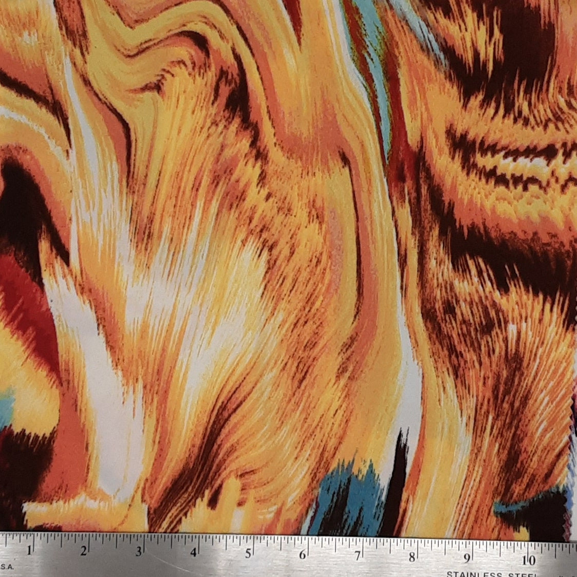 CORAL KNT2100-SESE20340 DTY BRUSHED ABSTRACT PRINT