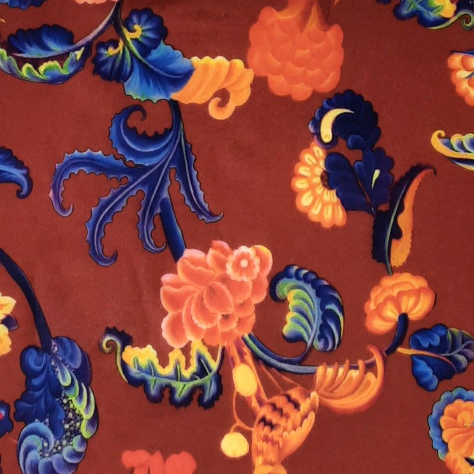 Paisley Floral DTY Digital Print Fabric