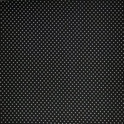 Jet Black Polka Dot Black/White DTY fabric