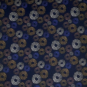 Fireworks Yellow/Navy/White DTY fabric
