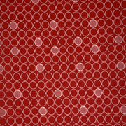 Simple Circles Red/White DTY fabric
